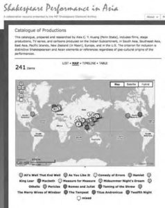 web map of shakespeare development in asia