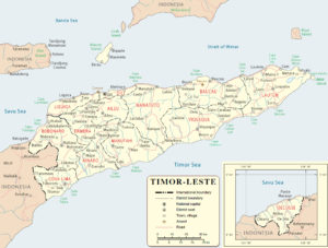 Map of Timor-Leste 