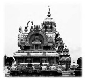 photo of a hindu temple facade