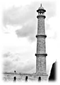 photo of a minaret (a tower)
