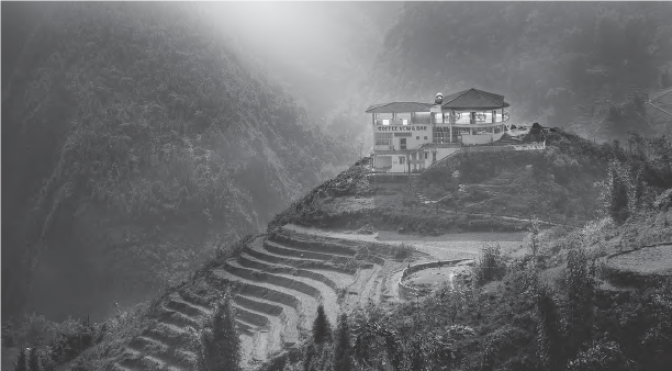 photo of a building on a mountaintop