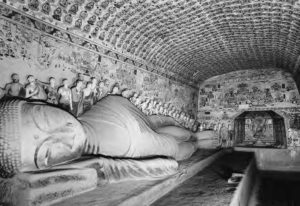 photo of a giant statue of a reclining buddha