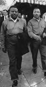 two men walk forward