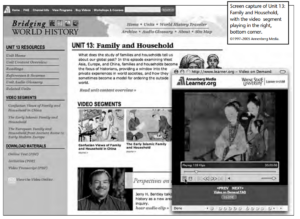 Screenshot of multimedia world history project