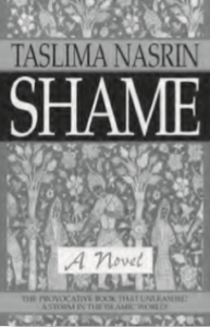 book cover for taslima nasrin's shame