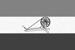 Image of flag with the spinning wheel symbol