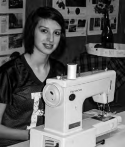 Students working on sewing bojagi. images courtesy of author.