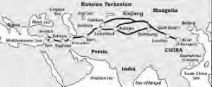 map of persia, india, china, mongolia, and Russian Turkestan