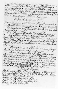 photo of a page of cursive writing, it is old and faded.
