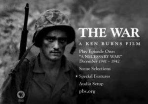 promotional ad for "the war: a ken burns film" for episode 1