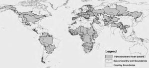 A map of the world’s transboundary river basins.