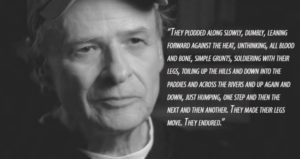 The documentary The Vietnam War by Ken Burns and Lynn Novick ends with these words by Tim O’Brien. Source: Screen capture from episode 10. Available on Amazon Prime at https:// tinyurl.com/rct7xcv and on Netflix at https://tinyurl.com/yazfrtqu. © 2017 Vietnam Film Project, LLC.