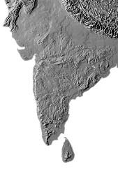 topographic map of india