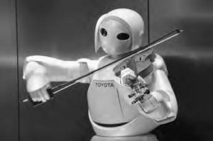 a robot playing violin