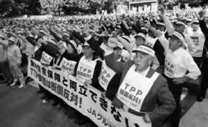 photo of a large group of people protesting