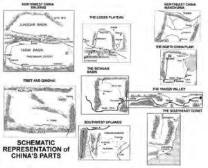 schematic representation of china's parts