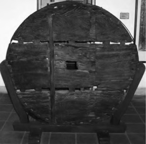 Wooden cart wheel