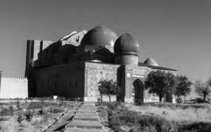 Rectangular in plan and 38.7 meters in height, the mausoleum is one of the largest and best-preserved examples of Timurid construction. Timur, himself, is reported to have participated in its construction and skilled Persian craftsmen were employed to work on the project. Its innovative spatial arrangements, vaults, domes, and decoration were prototypes that served as models for other major buildings of the Timurid period, in particular in Samarkand. 