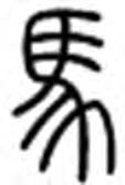 Image of Seal Script written in Horse